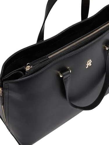 Tommy Hilfiger Modern Tote Bag Donna Nera con Scomparti