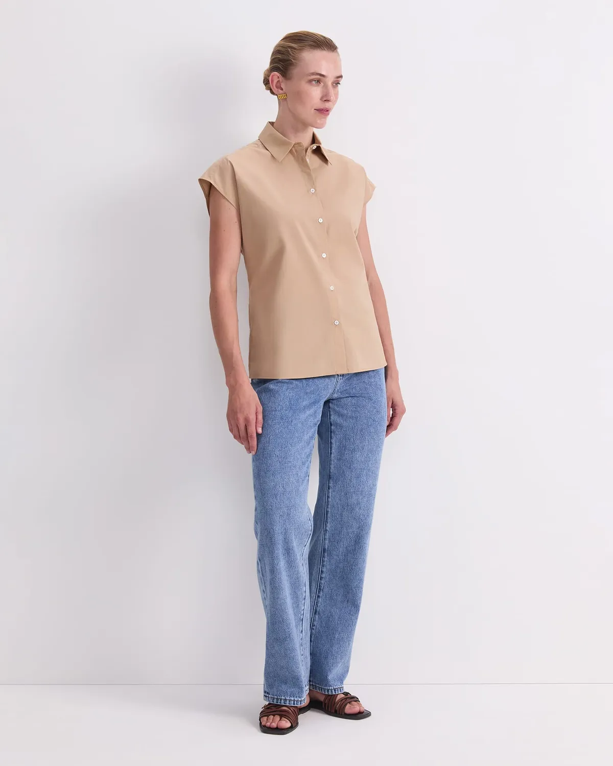 Sportscraft Mara camicia donna cotone smanicata