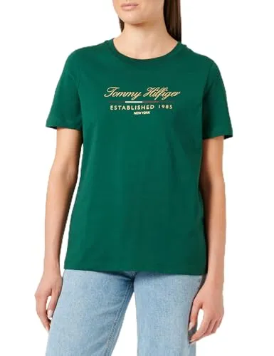 Tommy Hilfiger Script Graphic t-shirt cotone blu donna