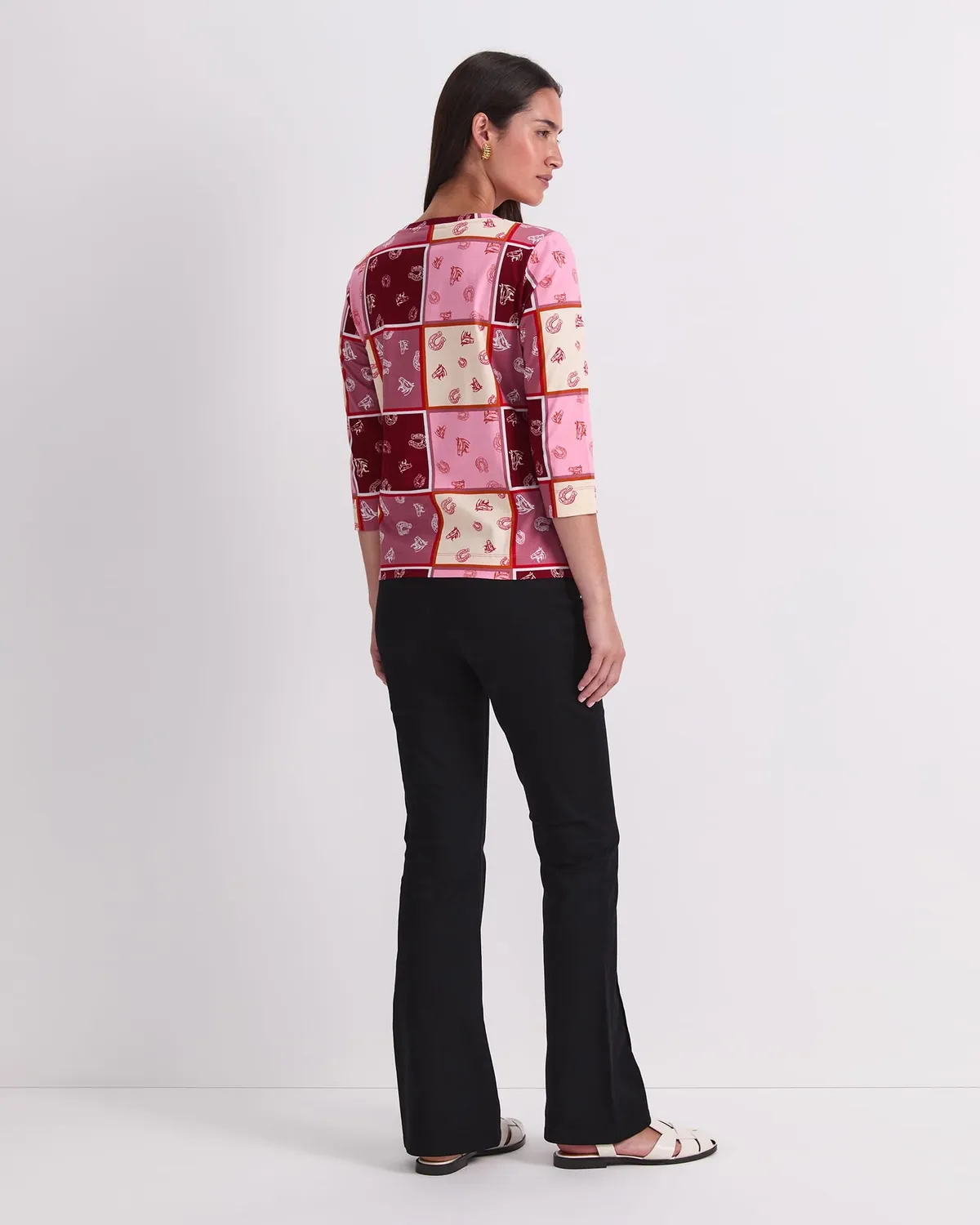 Sportscraft Horse Print Mercerised t-shirt cotone