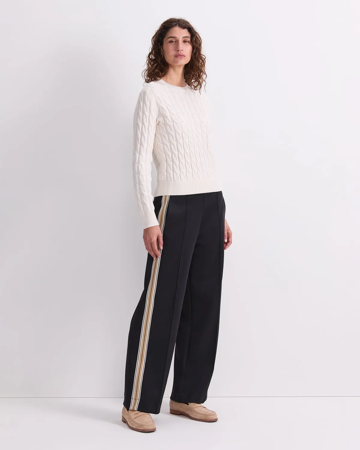 Sportscraft Merino Cable Sweater maglione lana merino