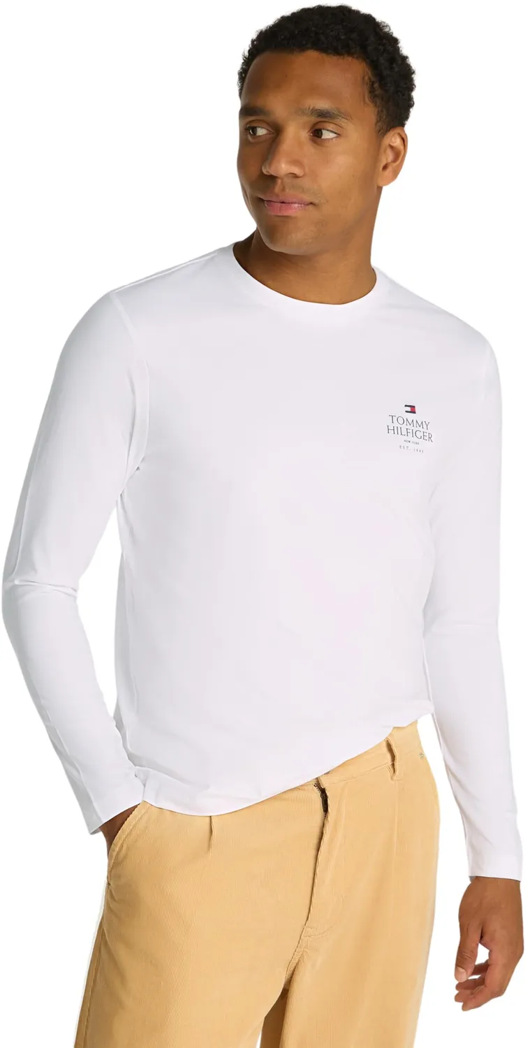 Tommy Hilfiger maglietta maniche lunghe uomo blu girocollo