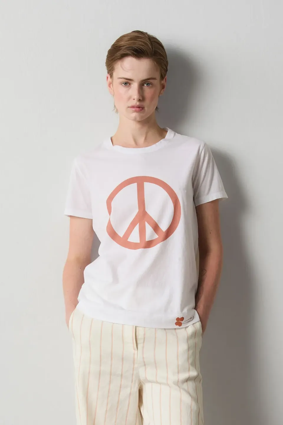 Massimo Alba Liscaw t-shirt cotone papaya