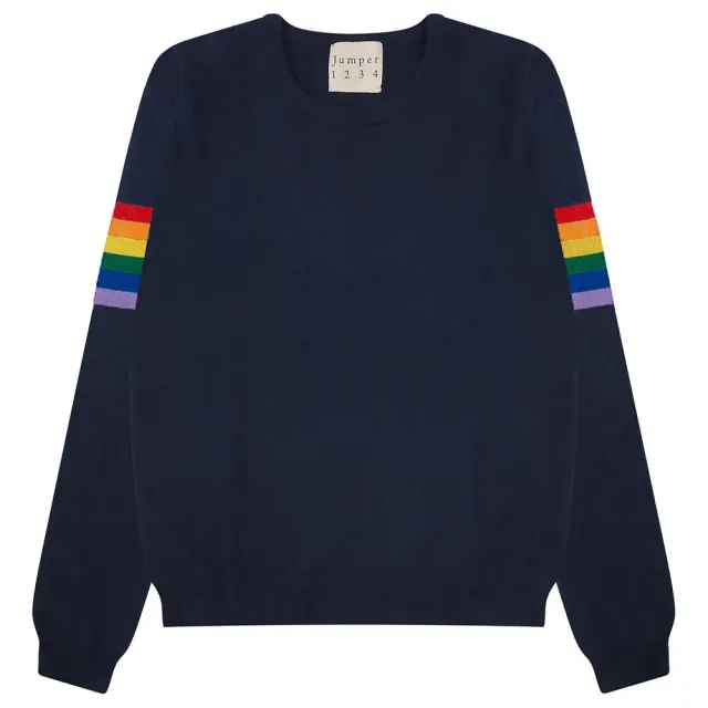 Jumper 1234 Rainbow Arms Crew maglia navy cashmere