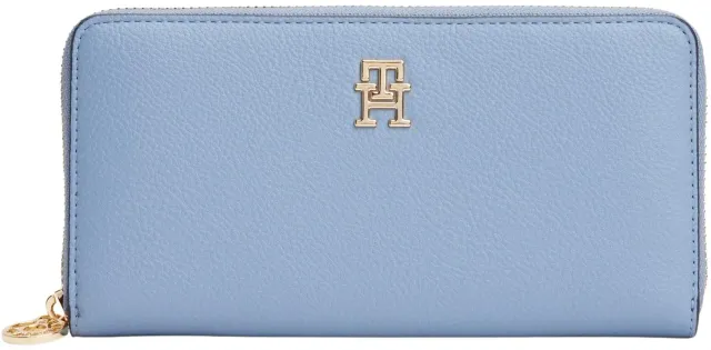 Tommy Hilfiger Distinct Portafogli Donna Blu con Zip