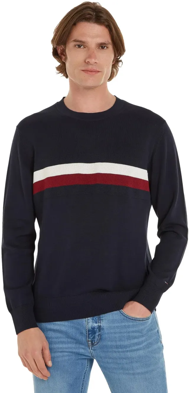 Tommy Hilfiger felpa girocollo cotone blu Desert Sky XS