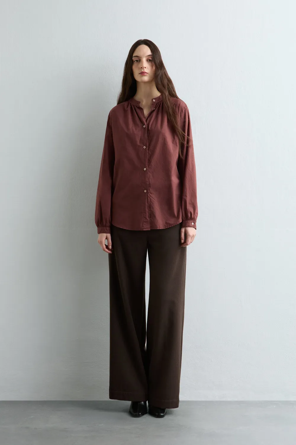Massimo Alba Odette Camicia Donna Rose Brown Cotone