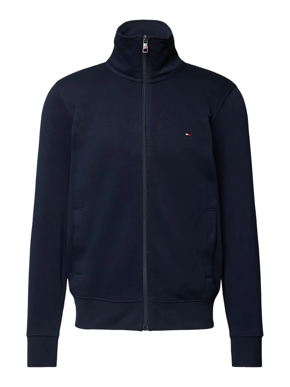 Tommy Hilfiger Flag Logo MW0MW34270 felpa zip uomo cotone