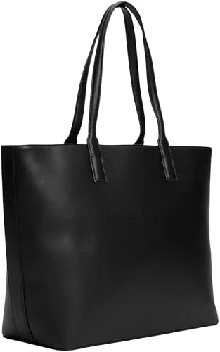 Tommy Hilfiger Logotape Tote Bag Donna Zip Nera