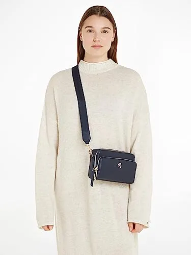 Tommy Hilfiger Iconic Camera Bag Borsa Tracolla Donna Blu