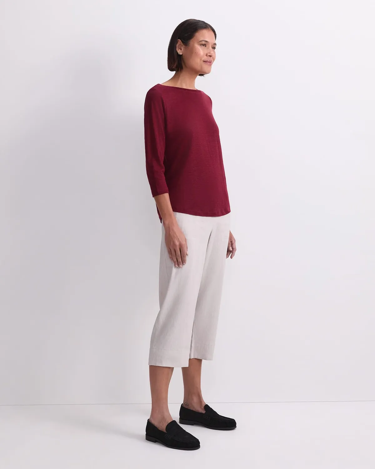 Sportscraft Cecile top lino maniche 3/4