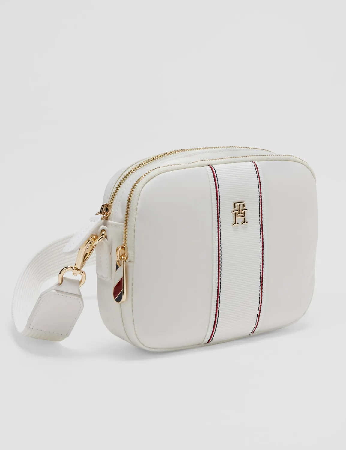 Tommy Hilfiger Poppy Camera Bag borsa tracolla ecru larga