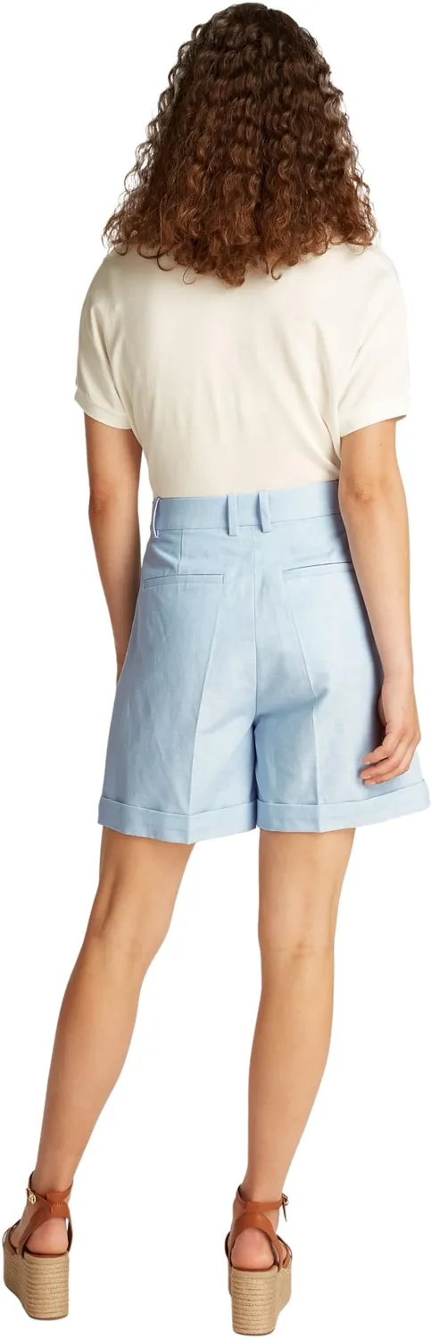 Tommy Hilfiger Linen Mix Pleated shorts donna 38 vita alta