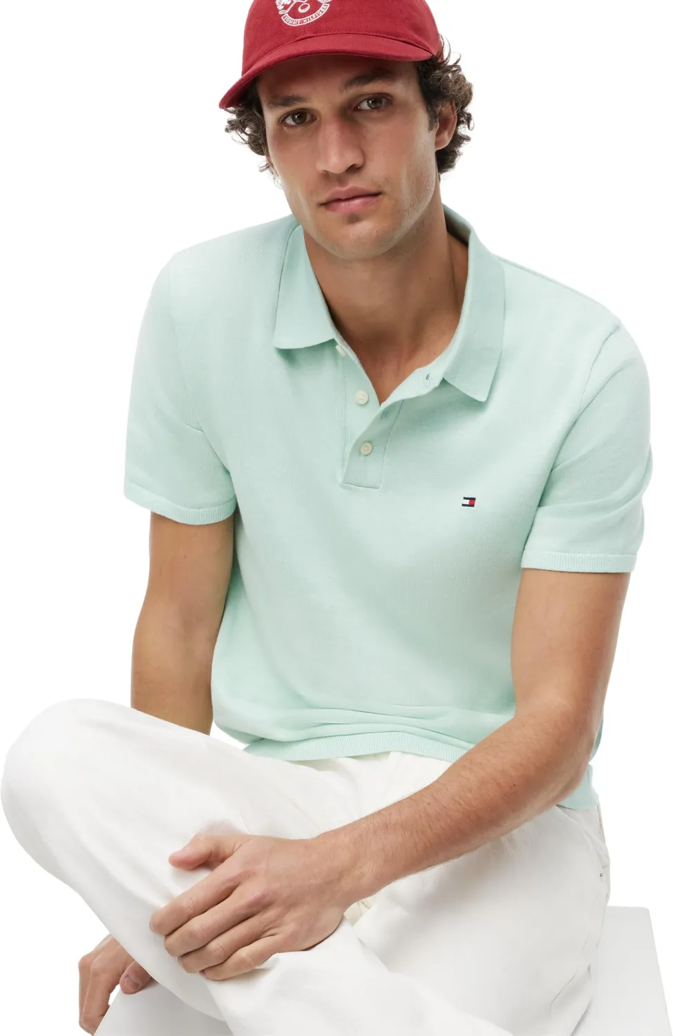 Tommy Hilfiger Essential Polo Uomo Cotone Desert Sky