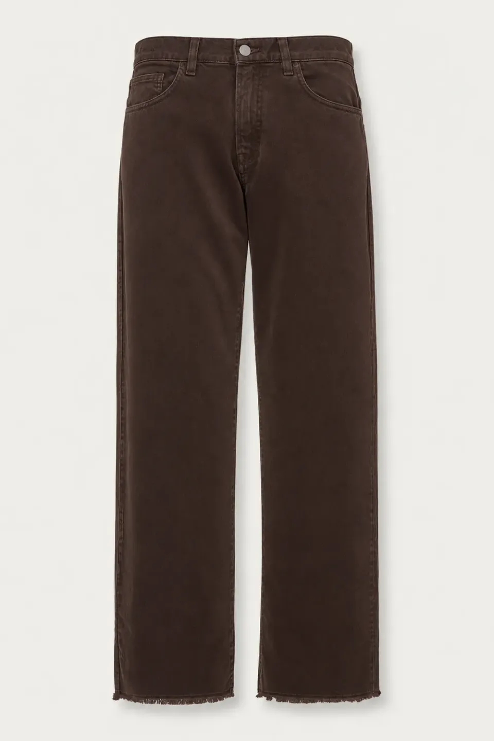 Massimo Alba Alosa-Cut pantaloni donna mogano sfrangiati