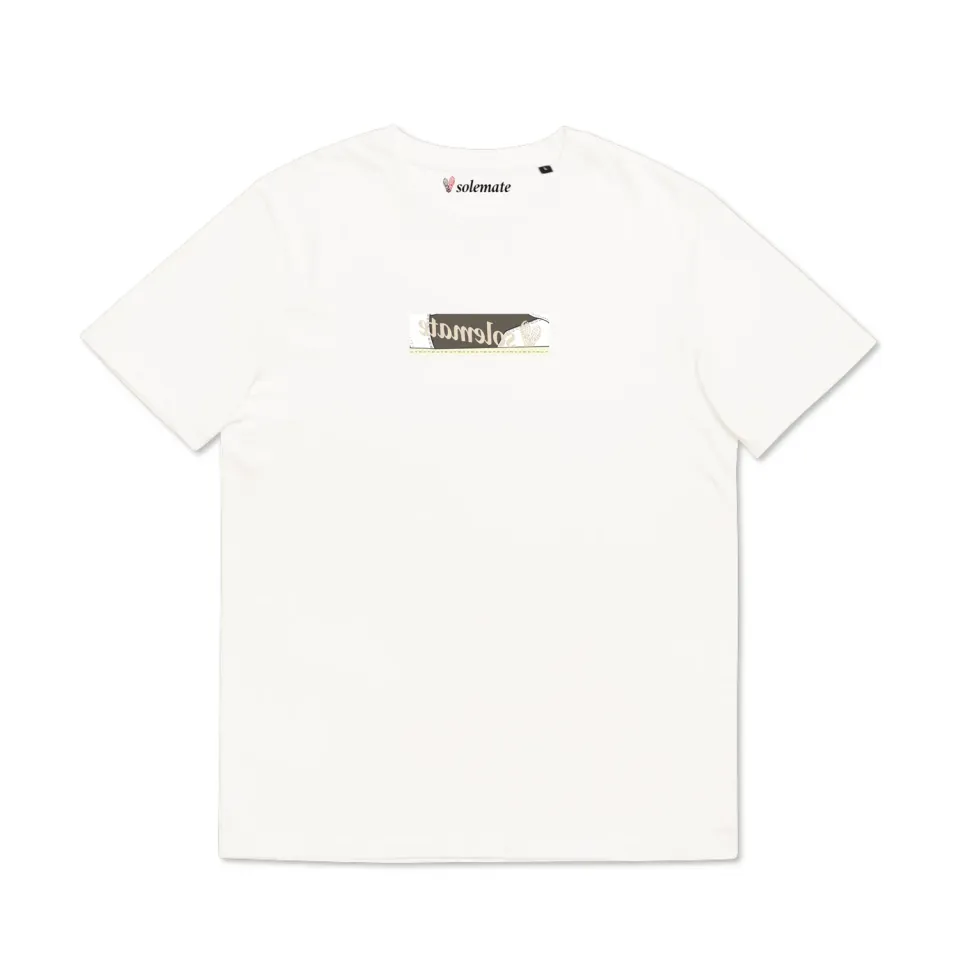 Solemate Reverse Mocha Box Logo t-shirt panna cotone organico