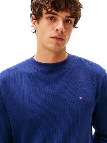 Tommy Hilfiger Waffle felpa uomo girocollo taglia L