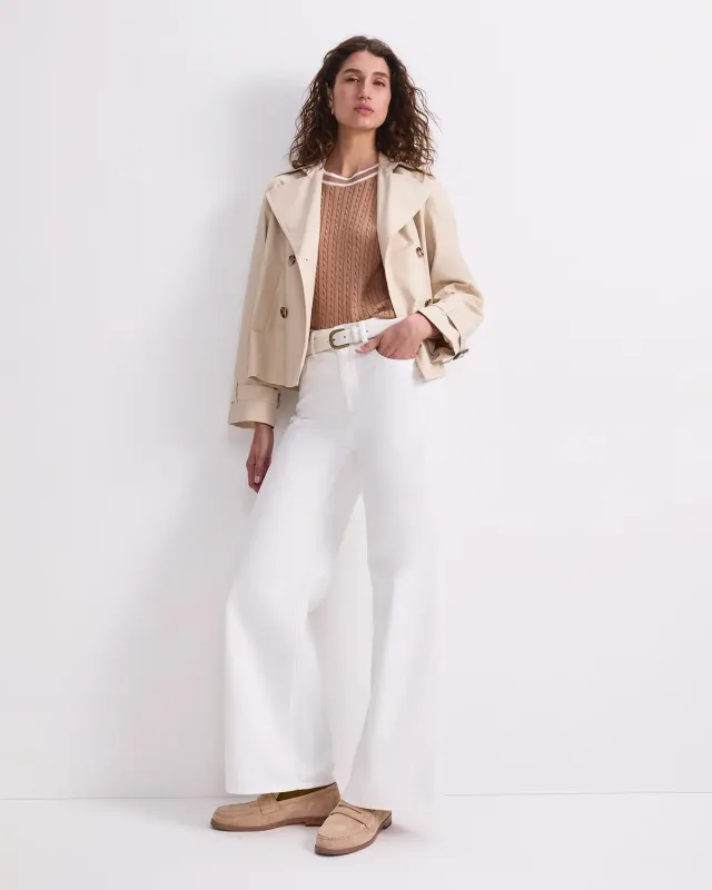 Sportscraft Audrey trench corto lino doppiopetto