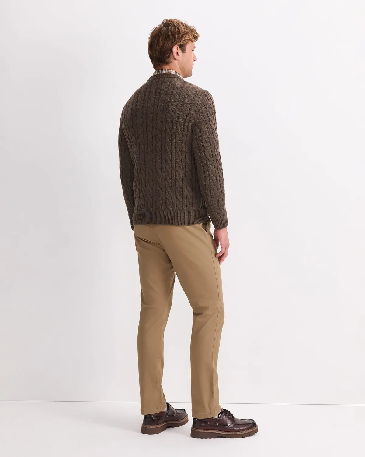 Sportscraft Cable Knit Sweater maglione lana uomo