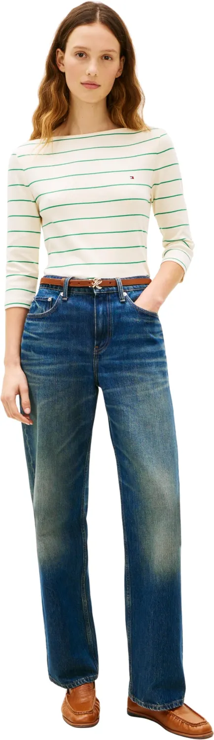 Tommy Hilfiger Boat Neck top donna M blu slim fit