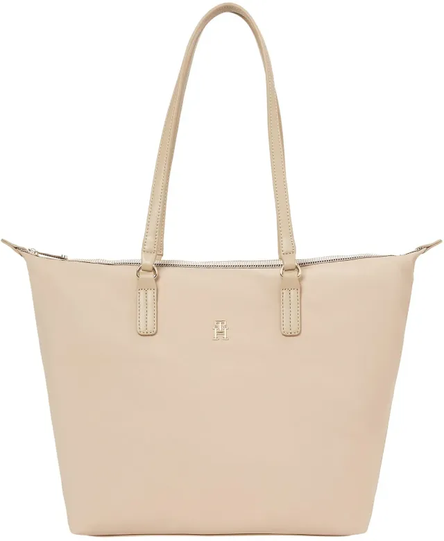 Tommy Hilfiger Poppy Tote con Zip borsa donna beige unica