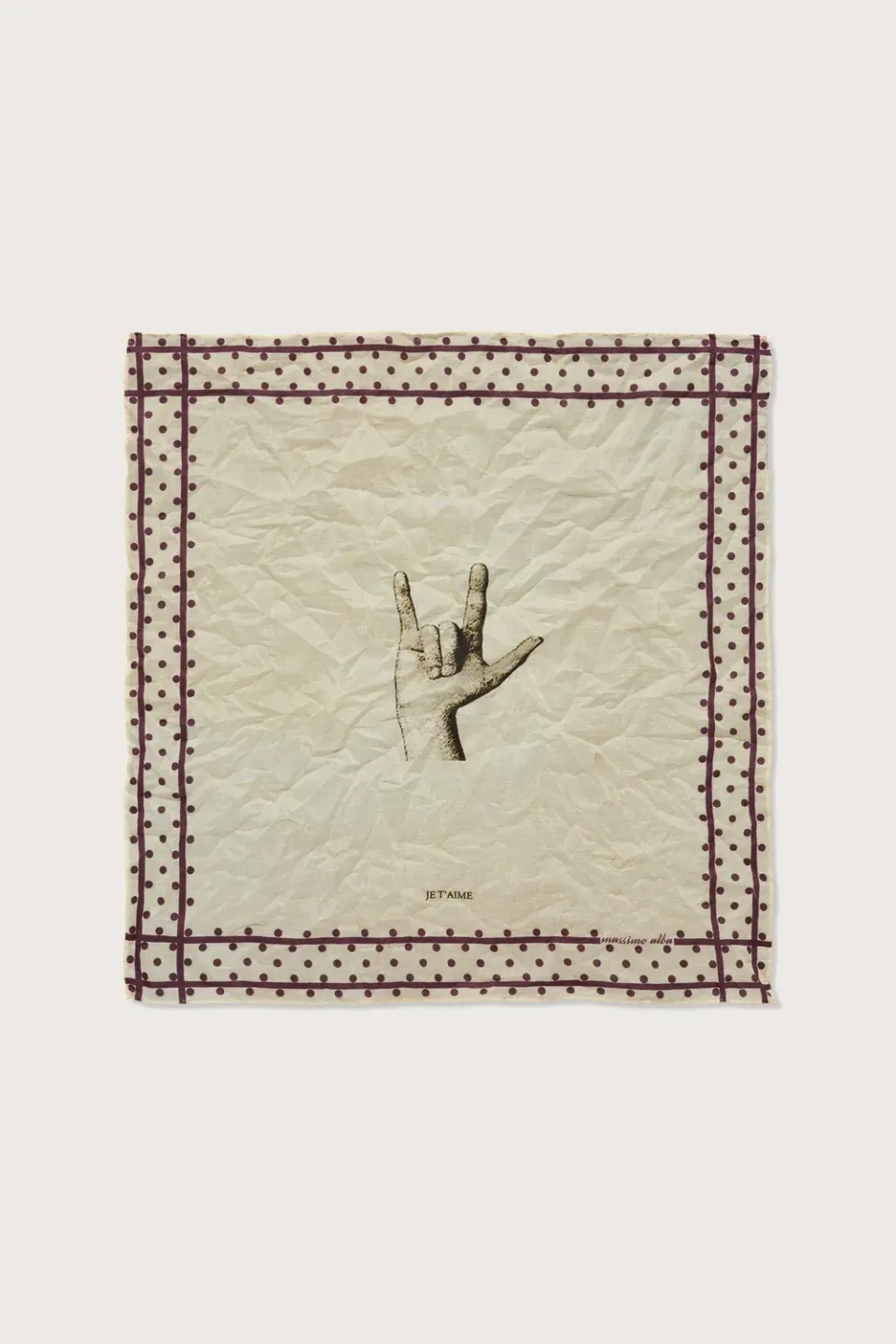 Massimo Alba Hanky1 fazzoletto cotone prugna taglia unica