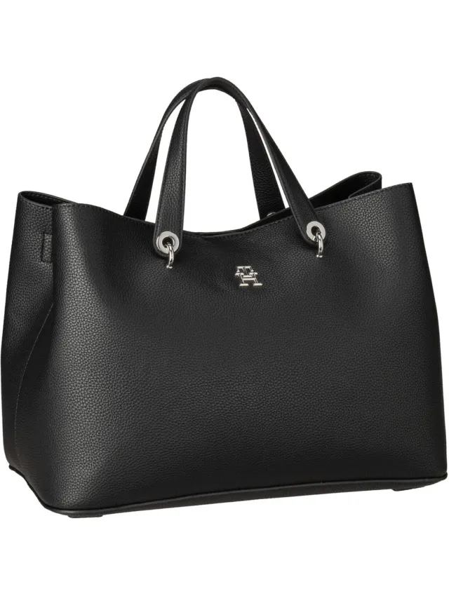 Tommy Hilfiger Emblem borsa donna tracolla rimovibile nera