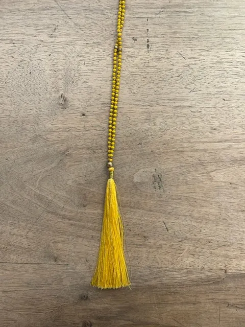 LOL Roma Mala collana vetro e seta nera taglia unica