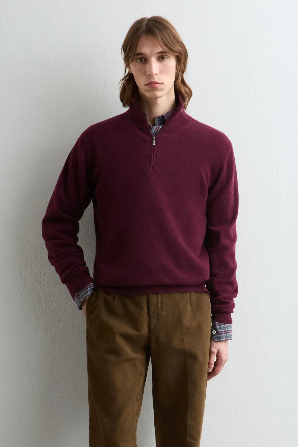 Massimo Alba Liam lupetto uomo mosto cashmere