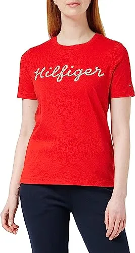 Tommy Hilfiger Reg Rope Puff Top Donna Cotone Maniche Corte