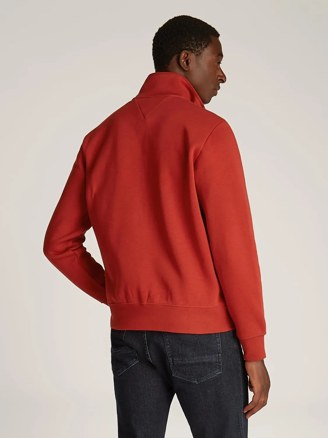 Tommy Hilfiger Flag Embro felpa uomo zip collo coreano