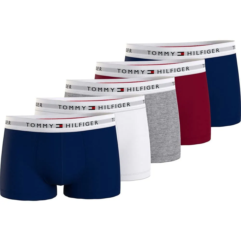 Tommy Hilfiger Boxer uomo cotone elasticizzato 5 pezzi tinta unita
