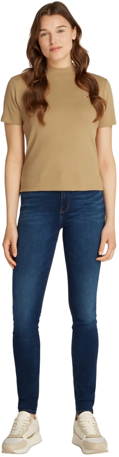 Tommy Hilfiger Cody Crop t-shirt donna slim collo alto corta