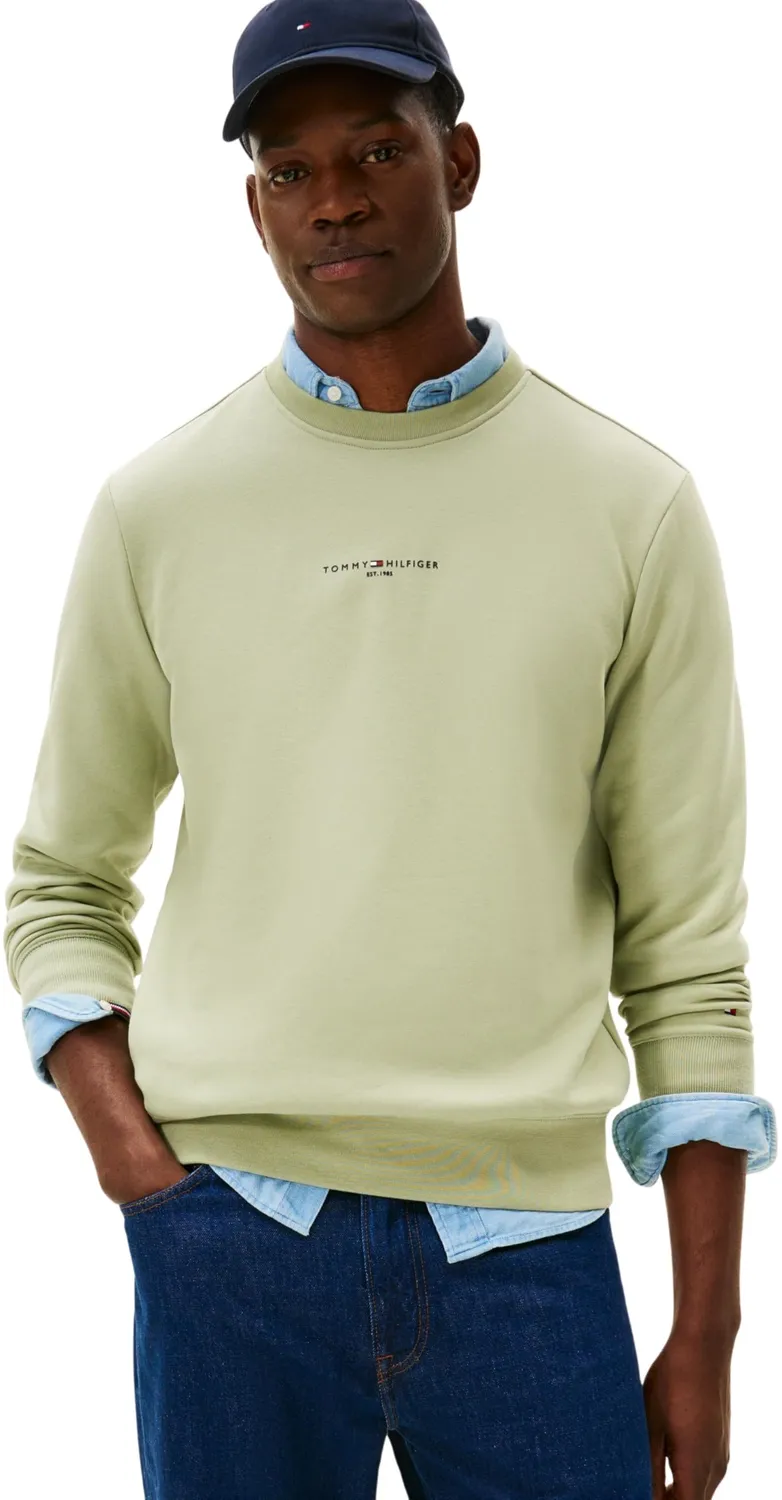 Tommy Hilfiger Tipped felpa girocollo uomo cotone