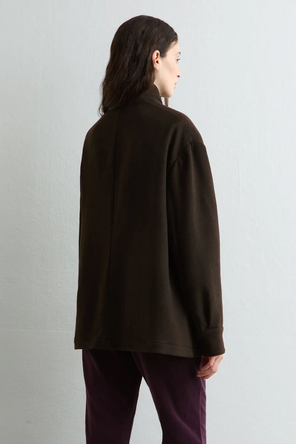 Massimo Alba Milly caban cashmere deep brown donna