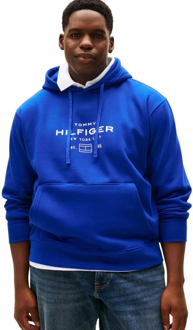Tommy Hilfiger Oval Graphic Felpa Uomo 4XL Plus Wedge Blue