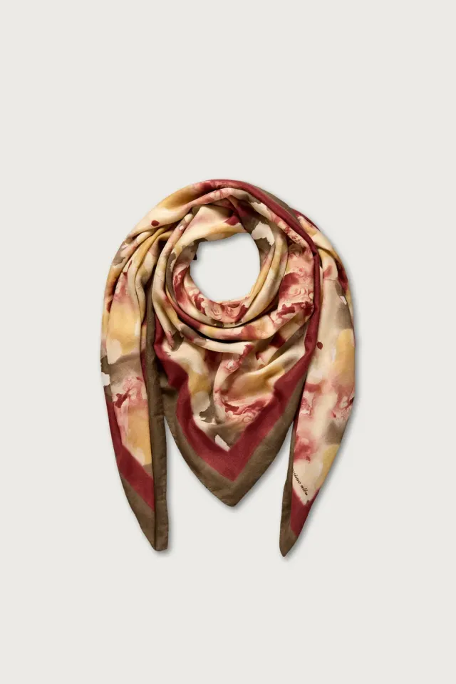 Massimo Alba Stole stola lana seta burn red