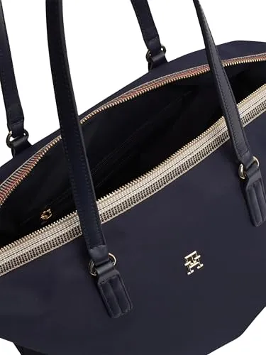 Tommy Hilfiger Poppy borsa tote donna con zip nera