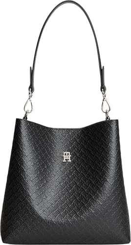 Tommy Hilfiger TH Icon Mono Borsetta Spalla Donna Nera