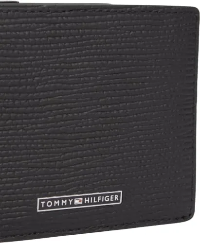 Tommy Hilfiger TH Business Saffiano AM0AM14782 portafoglio nero zip