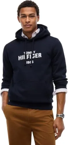 Tommy Hilfiger Stack MW0MW44937 felpa uomo cappuccio felpata