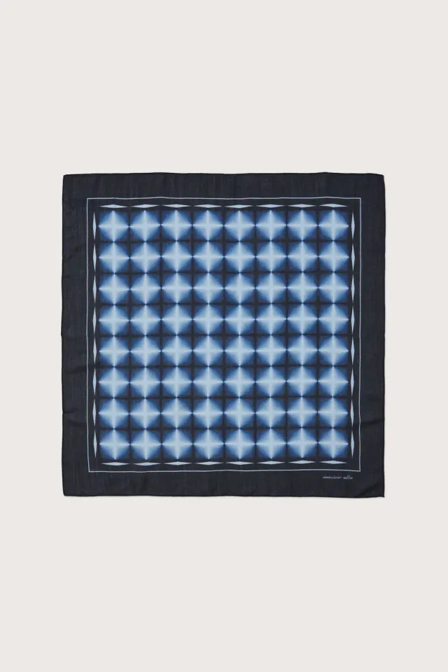 Massimo Alba TISSUE bandana cashmere blu scuro
