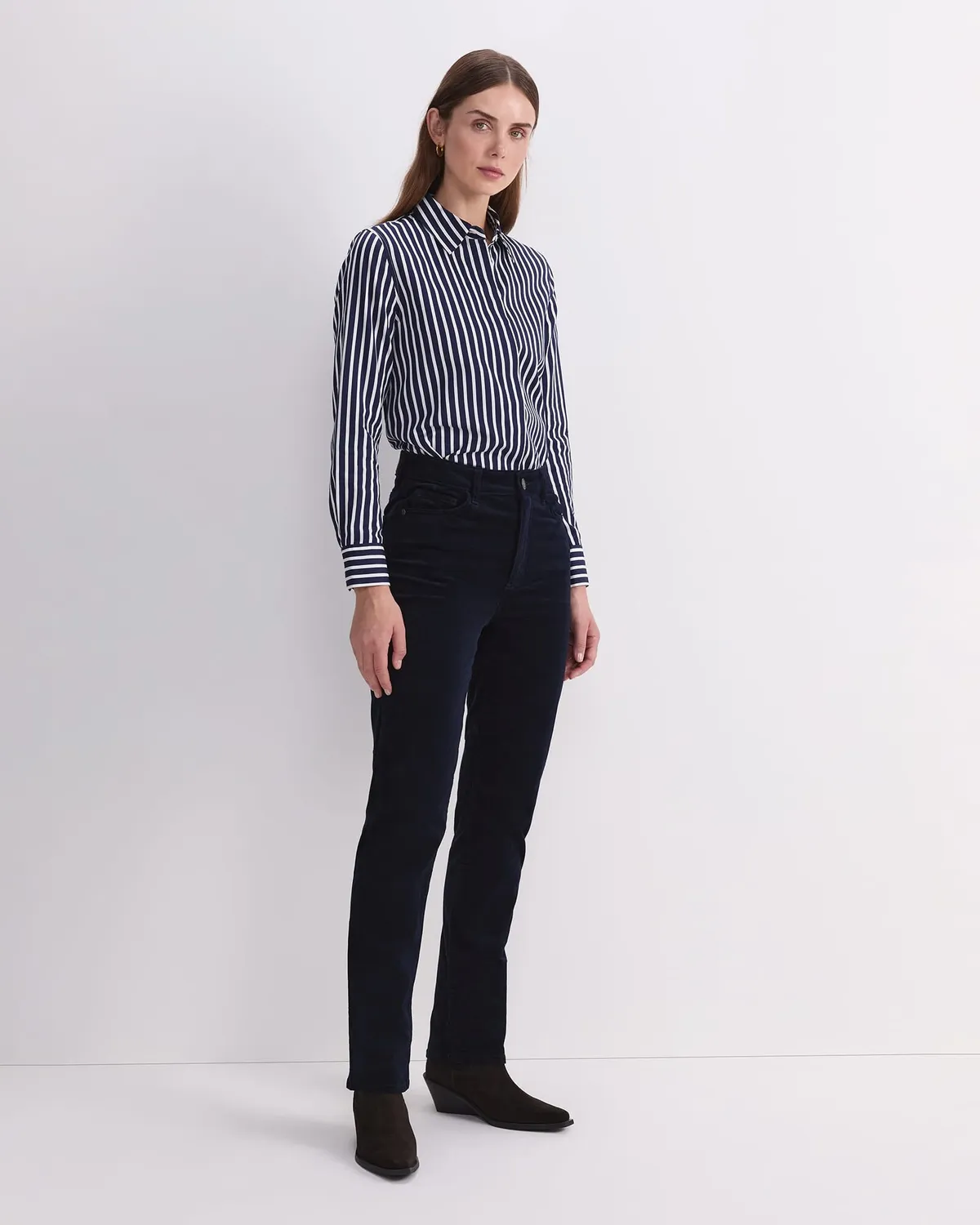 Sportscraft Cleo jeans velluto donna vita alta straight