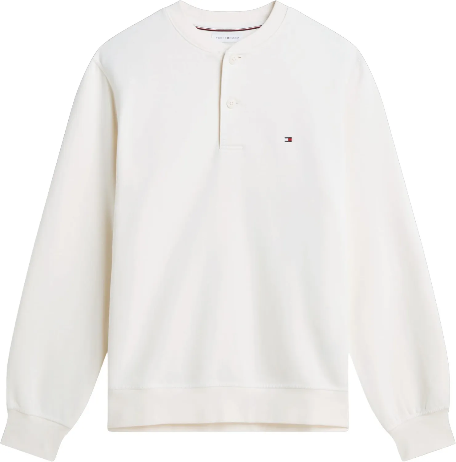 Tommy Hilfiger Essential Fleece MW0MW44933 henley uomo blu pile