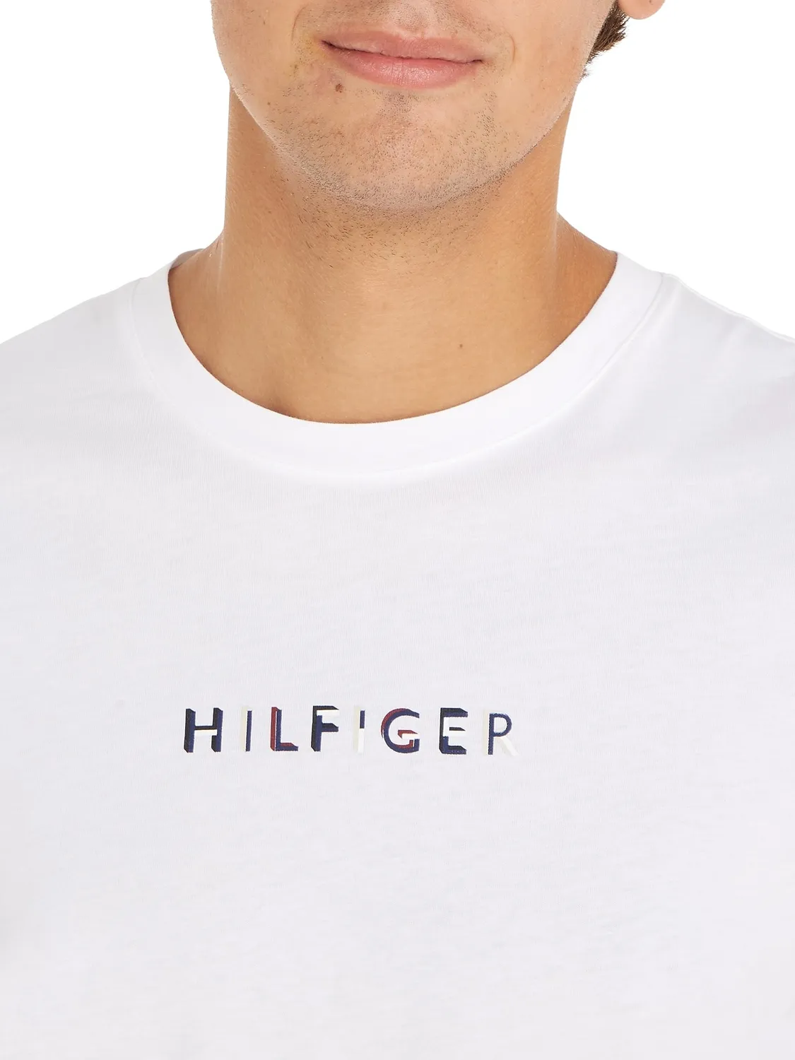 Tommy Hilfiger RWB Hilfiger maglietta uomo M manica lunga bianca