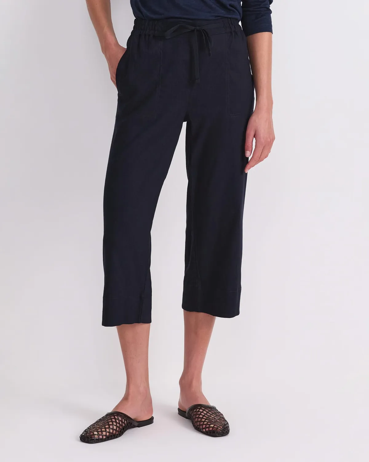 Sportscraft Rosa Crop pantalone lino donna cropped