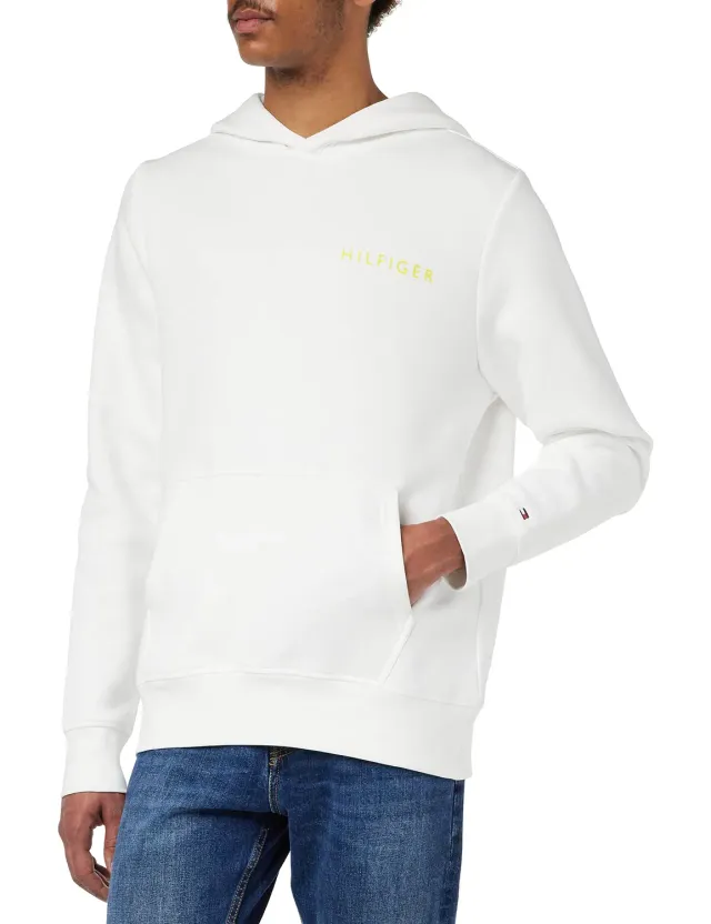 Tommy Hilfiger Pop Color MW0MW32415 felpa uomo blu cappuccio