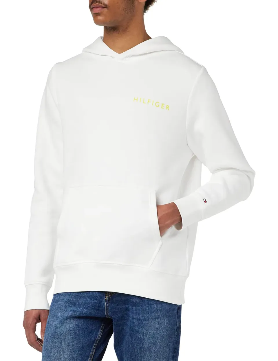 Tommy Hilfiger Pop Color MW0MW32415 felpa uomo blu cappuccio