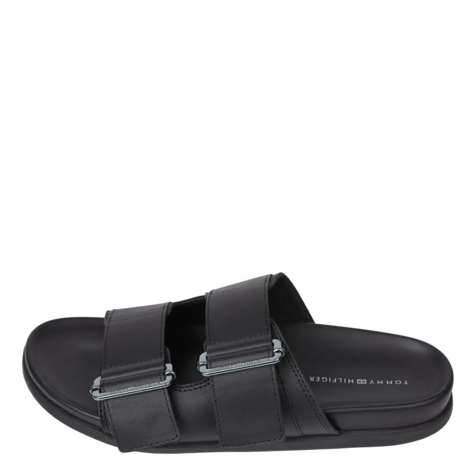 Tommy Hilfiger LTH Buckles FM0FM04796 Sandalo Uomo Pelle Nero