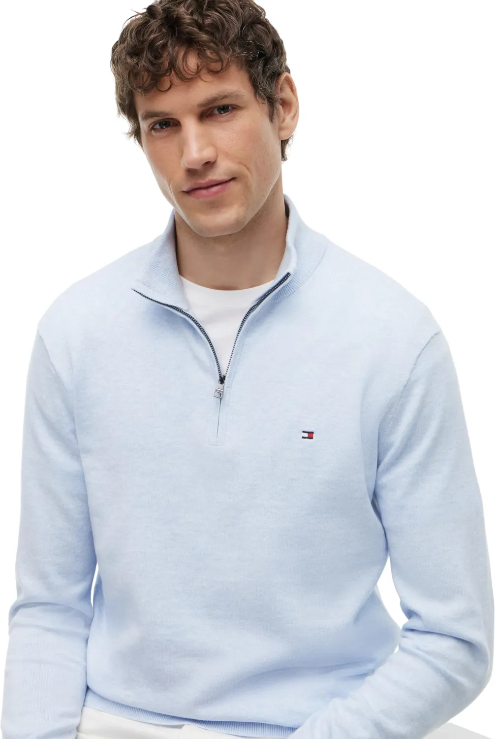 Tommy Hilfiger Essential Cotton MW0MW37331 maglione uomo L zip
